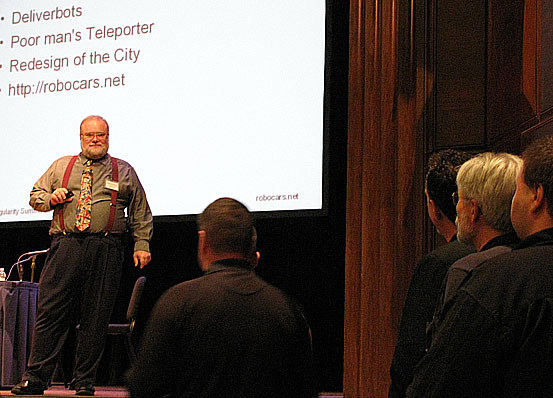 Brad Templeton takes questions at the 2009 Singularity Summit in New York City