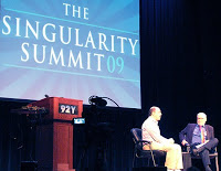 Stephen Wolfram (left) and Gregory Benford