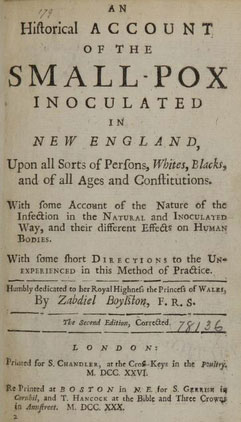 Boylston’s book on inoculation